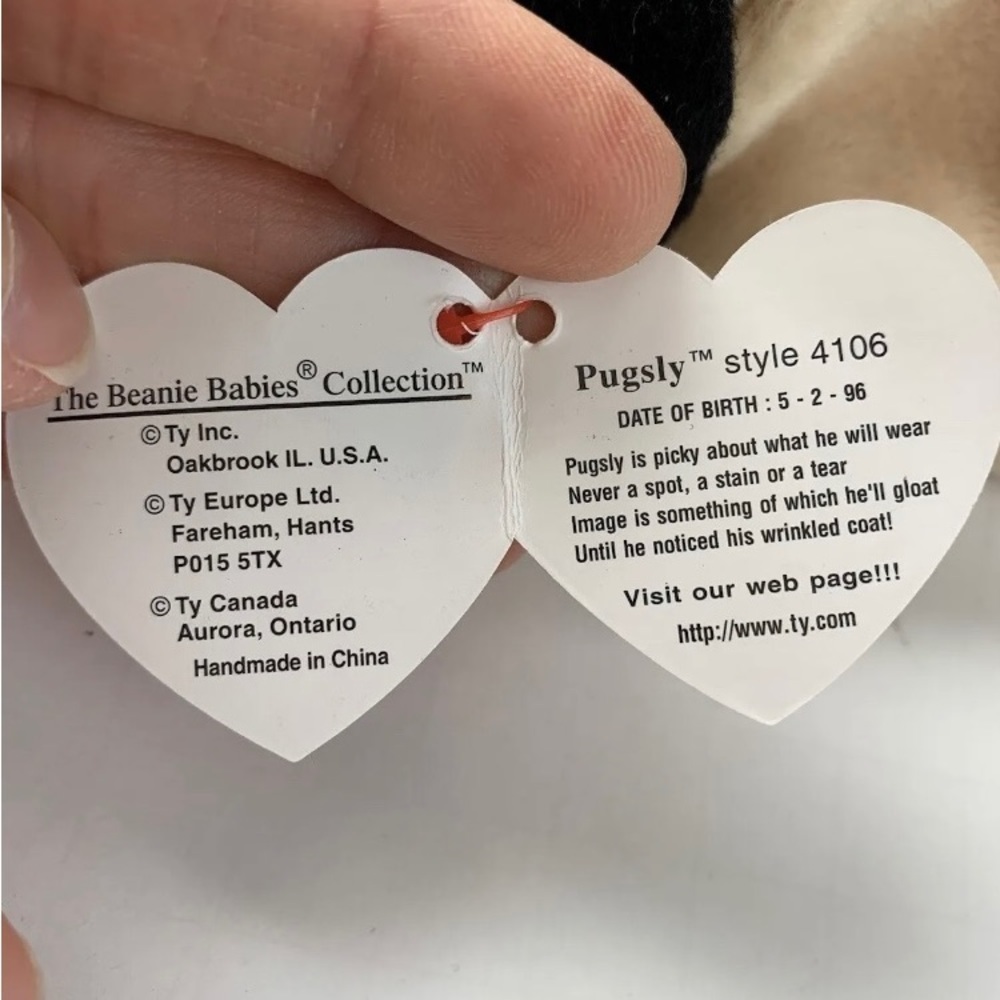 Vintage 1996 Pugsly Beanie Babies - Picture 9 of 11